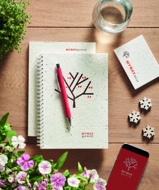 Logo trade promotional products picture of: A5 seed paper cover notebook